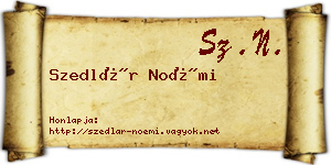 Szedlár Noémi névjegykártya